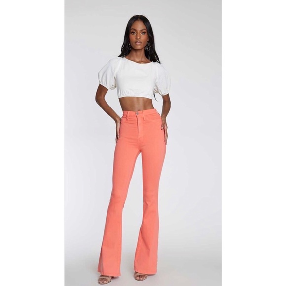 Peach Bell Bottom Pants - Picture 3 of 8